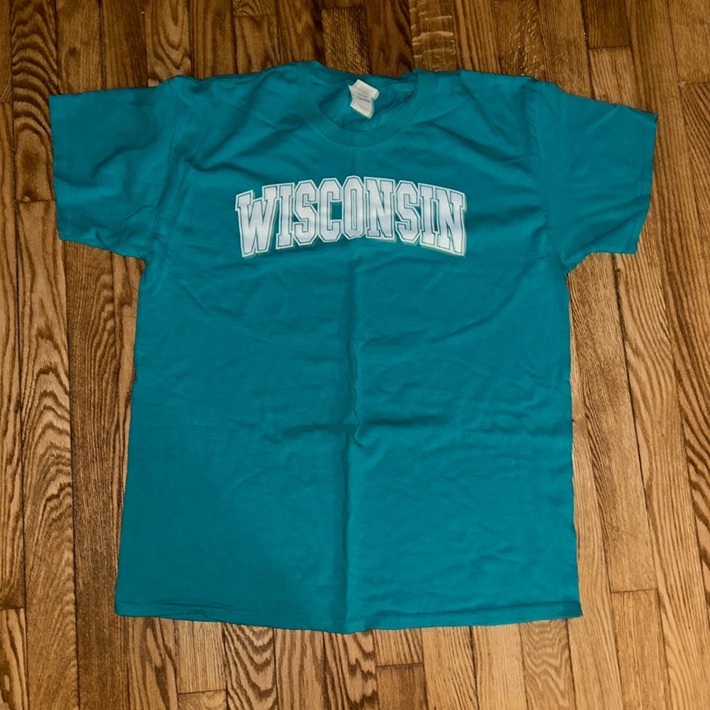 Teal Wisconsin T-shirt